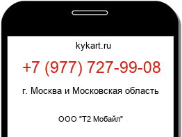 Информация о номере телефона +7 (977) 727-99-08: регион, оператор