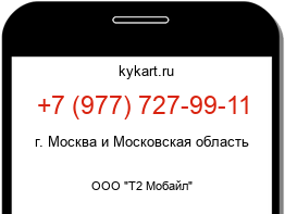 Информация о номере телефона +7 (977) 727-99-11: регион, оператор