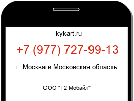 Информация о номере телефона +7 (977) 727-99-13: регион, оператор