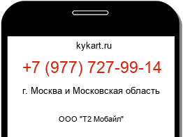 Информация о номере телефона +7 (977) 727-99-14: регион, оператор
