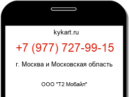 Информация о номере телефона +7 (977) 727-99-15: регион, оператор