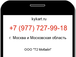 Информация о номере телефона +7 (977) 727-99-18: регион, оператор