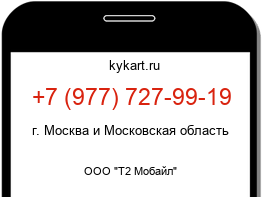 Информация о номере телефона +7 (977) 727-99-19: регион, оператор