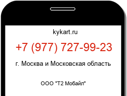 Информация о номере телефона +7 (977) 727-99-23: регион, оператор