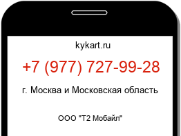 Информация о номере телефона +7 (977) 727-99-28: регион, оператор