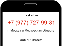 Информация о номере телефона +7 (977) 727-99-31: регион, оператор