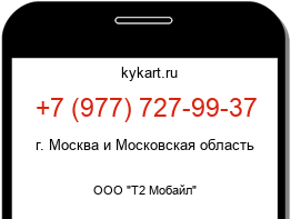 Информация о номере телефона +7 (977) 727-99-37: регион, оператор