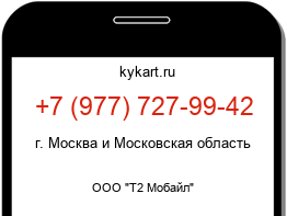 Информация о номере телефона +7 (977) 727-99-42: регион, оператор