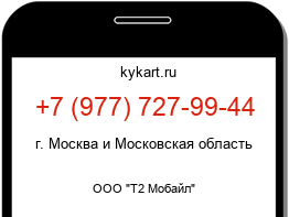 Информация о номере телефона +7 (977) 727-99-44: регион, оператор