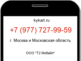 Информация о номере телефона +7 (977) 727-99-59: регион, оператор