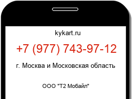 Информация о номере телефона +7 (977) 743-97-12: регион, оператор