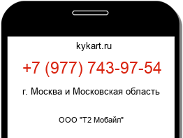 Информация о номере телефона +7 (977) 743-97-54: регион, оператор