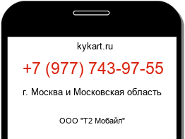 Информация о номере телефона +7 (977) 743-97-55: регион, оператор