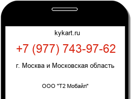 Информация о номере телефона +7 (977) 743-97-62: регион, оператор