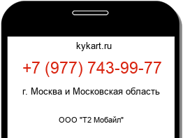 Информация о номере телефона +7 (977) 743-99-77: регион, оператор