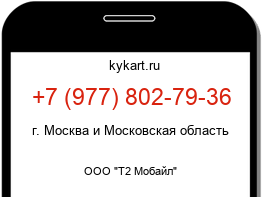 Информация о номере телефона +7 (977) 802-79-36: регион, оператор