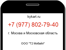 Информация о номере телефона +7 (977) 802-79-40: регион, оператор
