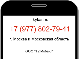 Информация о номере телефона +7 (977) 802-79-41: регион, оператор