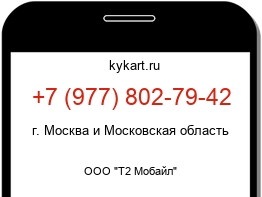 Информация о номере телефона +7 (977) 802-79-42: регион, оператор