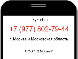 Информация о номере телефона +7 (977) 802-79-44: регион, оператор