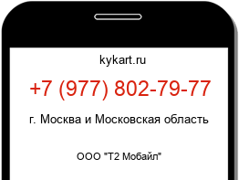 Информация о номере телефона +7 (977) 802-79-77: регион, оператор