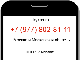 Информация о номере телефона +7 (977) 802-81-11: регион, оператор