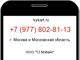 Информация о номере телефона +7 (977) 802-81-13: регион, оператор
