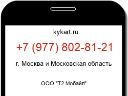 Информация о номере телефона +7 (977) 802-81-21: регион, оператор