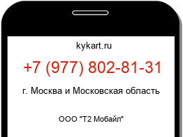Информация о номере телефона +7 (977) 802-81-31: регион, оператор