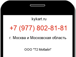Информация о номере телефона +7 (977) 802-81-81: регион, оператор