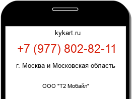 Информация о номере телефона +7 (977) 802-82-11: регион, оператор