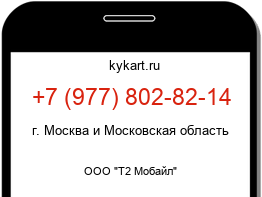 Информация о номере телефона +7 (977) 802-82-14: регион, оператор