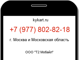 Информация о номере телефона +7 (977) 802-82-18: регион, оператор