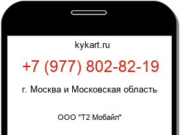Информация о номере телефона +7 (977) 802-82-19: регион, оператор
