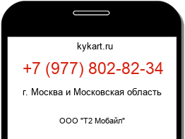 Информация о номере телефона +7 (977) 802-82-34: регион, оператор