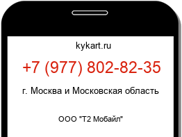Информация о номере телефона +7 (977) 802-82-35: регион, оператор
