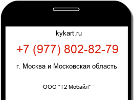 Информация о номере телефона +7 (977) 802-82-79: регион, оператор