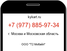 Информация о номере телефона +7 (977) 885-97-34: регион, оператор
