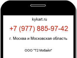 Информация о номере телефона +7 (977) 885-97-42: регион, оператор