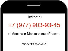 Информация о номере телефона +7 (977) 903-93-45: регион, оператор