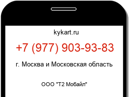 Информация о номере телефона +7 (977) 903-93-83: регион, оператор