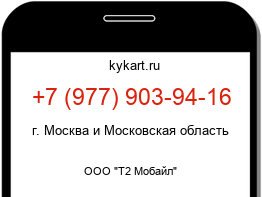Информация о номере телефона +7 (977) 903-94-16: регион, оператор