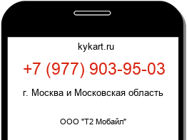Информация о номере телефона +7 (977) 903-95-03: регион, оператор