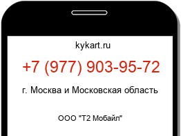 Информация о номере телефона +7 (977) 903-95-72: регион, оператор