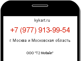 Информация о номере телефона +7 (977) 913-99-54: регион, оператор