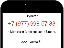 Информация о номере телефона +7 (977) 998-57-33: регион, оператор