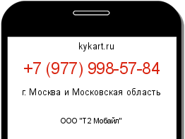 Информация о номере телефона +7 (977) 998-57-84: регион, оператор