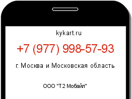 Информация о номере телефона +7 (977) 998-57-93: регион, оператор