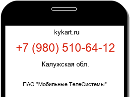 Информация о номере телефона +7 (980) 510-64-12: регион, оператор