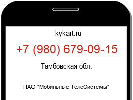 Информация о номере телефона +7 (980) 679-09-15: регион, оператор